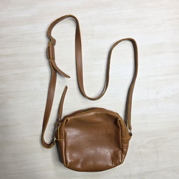 Portland Leather Goods Mesa Mini Crossbody Bag Brown Purse - Picture 1 of 7
